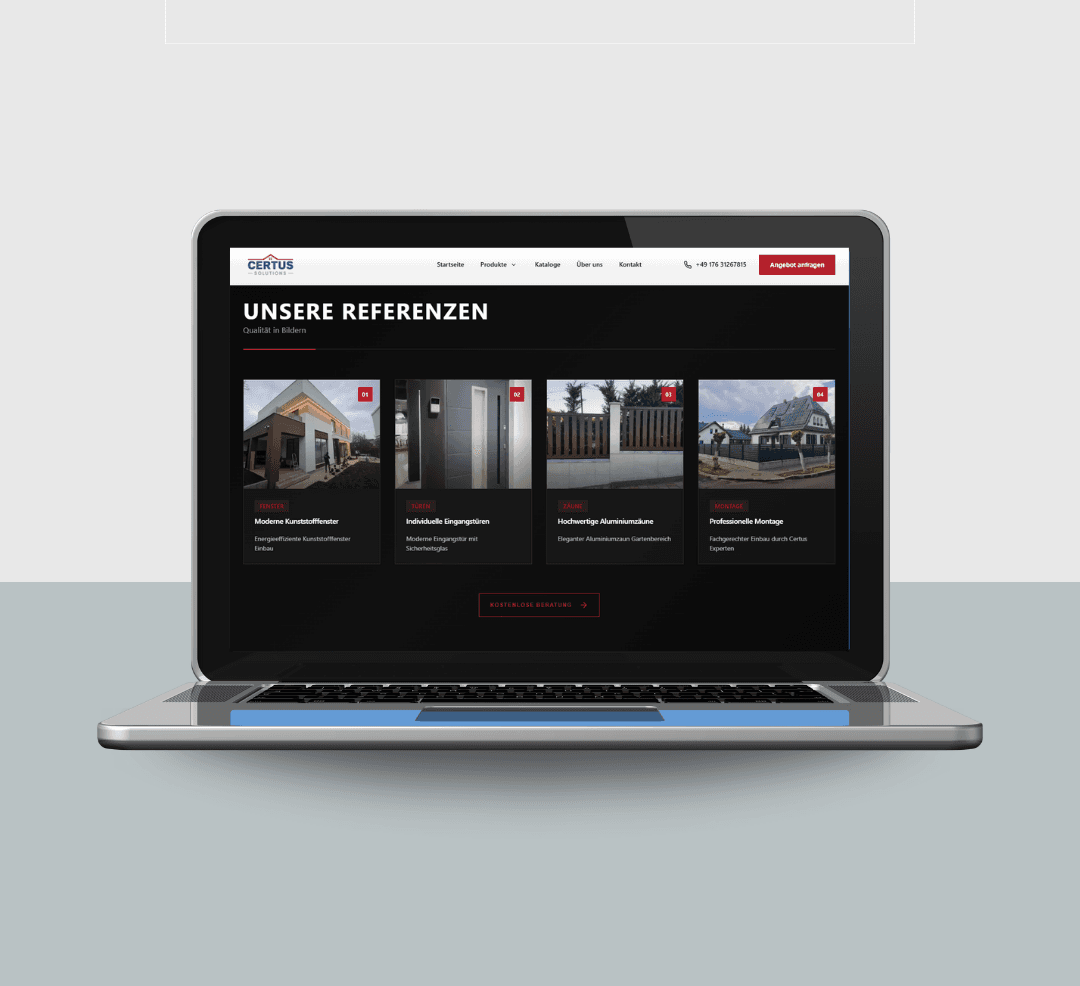 Webdesign Projekt Vorschau – schnelle Landingpage