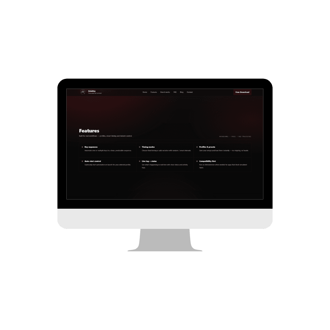 AutoKeyE – Features Section