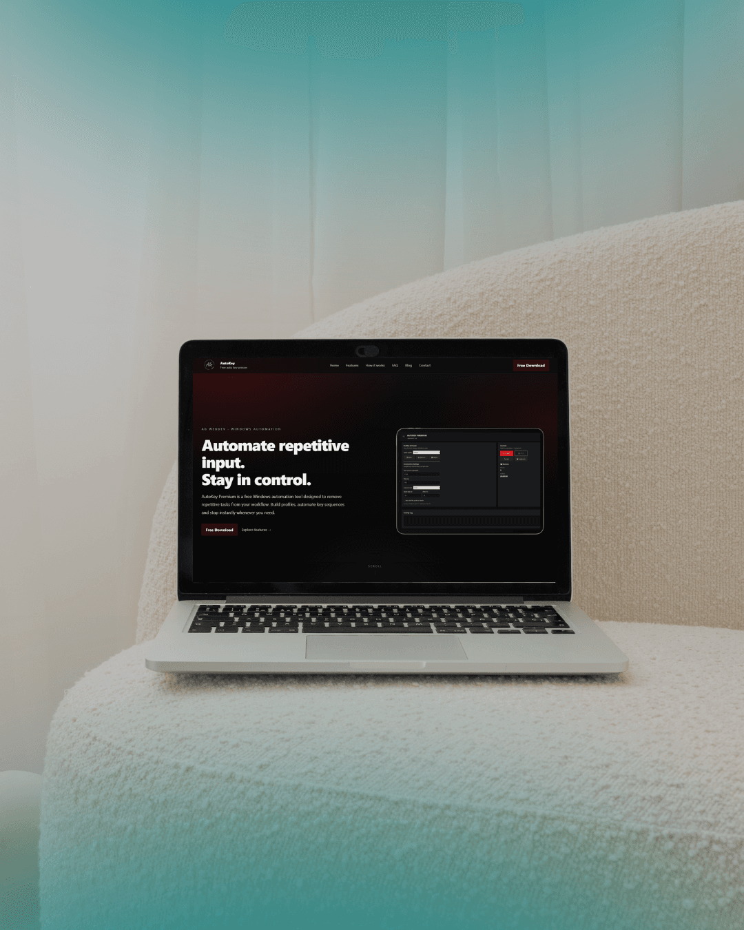 AutoKeyE Produkt Landingpage – Hero Section