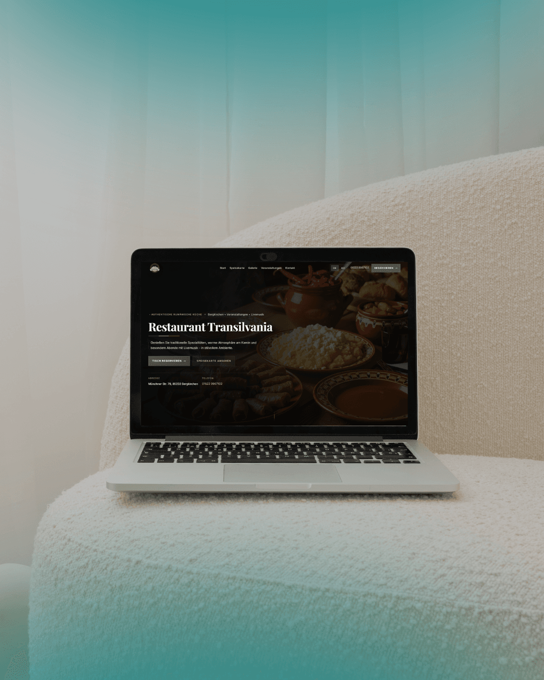 Restaurant Transilvania Website – Hero Section