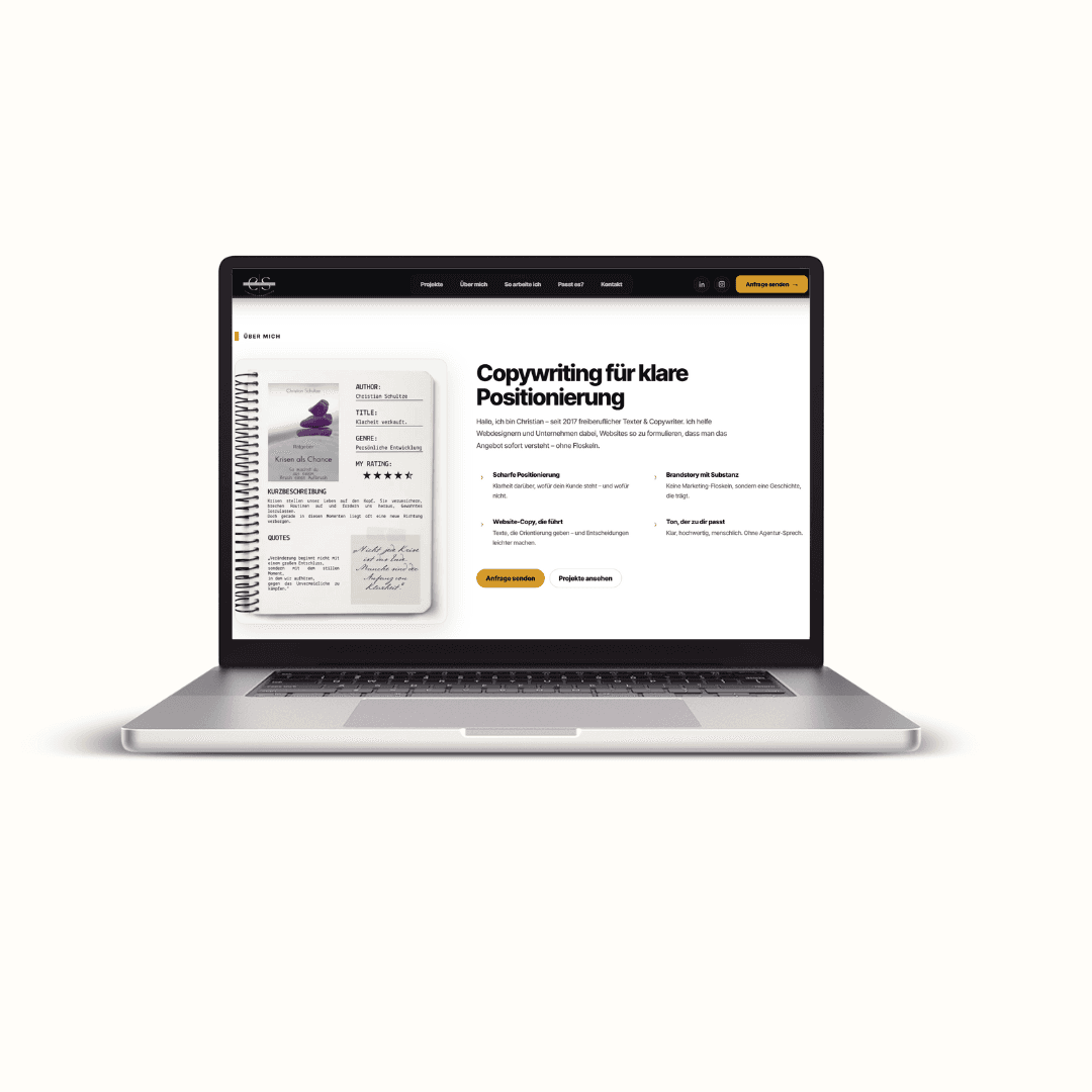 Über mich – Copywriting für klare Positionierung