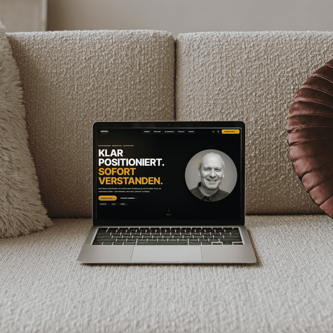 Schultze Copywriting – Hero Section (Klar positioniert. Sofort verstanden.)