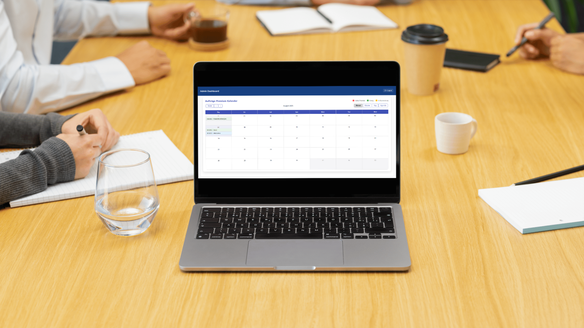 Admin Dashboard Übersicht